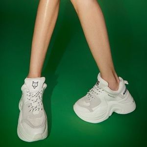 NAKED WOLFE TRACK WHITE SNEAKERS
